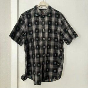 Robert Graham Classic Fit Short Sleeve Button Shirt Multicolor Geometric Large